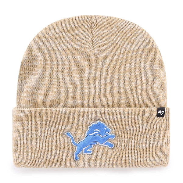 Detroit Lions 47 Brand Brainfreeze Beanie One Size Khaki | Scheels