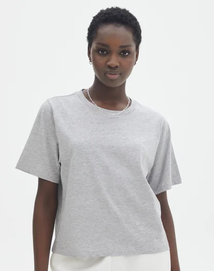 Cotton T-shirt in Grey Marle | Glassons | Glassons (NZ)