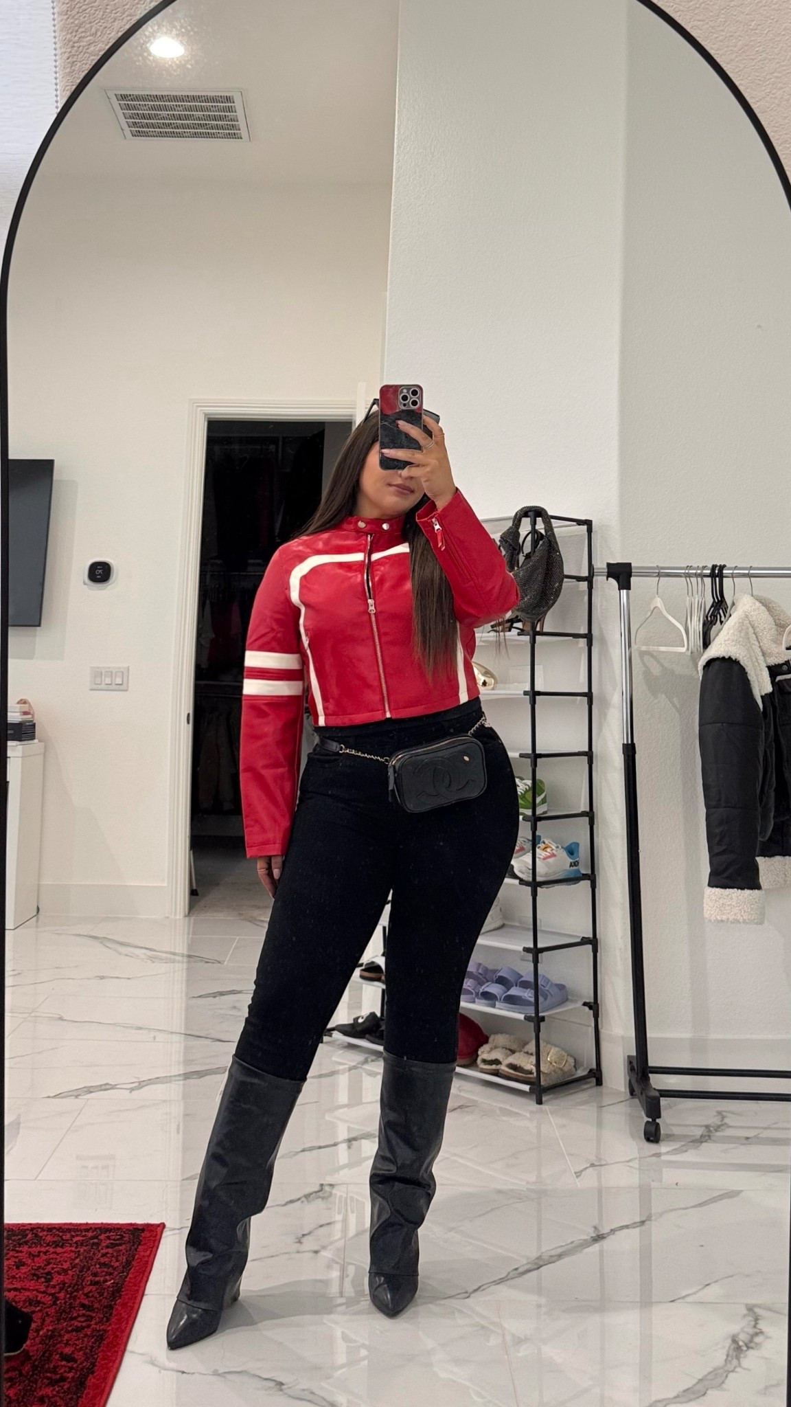 Race week outfit for f1 here in Las Vegas! This moto jacket was such a good find!! And comes in multiple colors!!! 10/10 recommend! 

#LTKFindsUnder100 #LTKFindsUnder50 #LTKootd