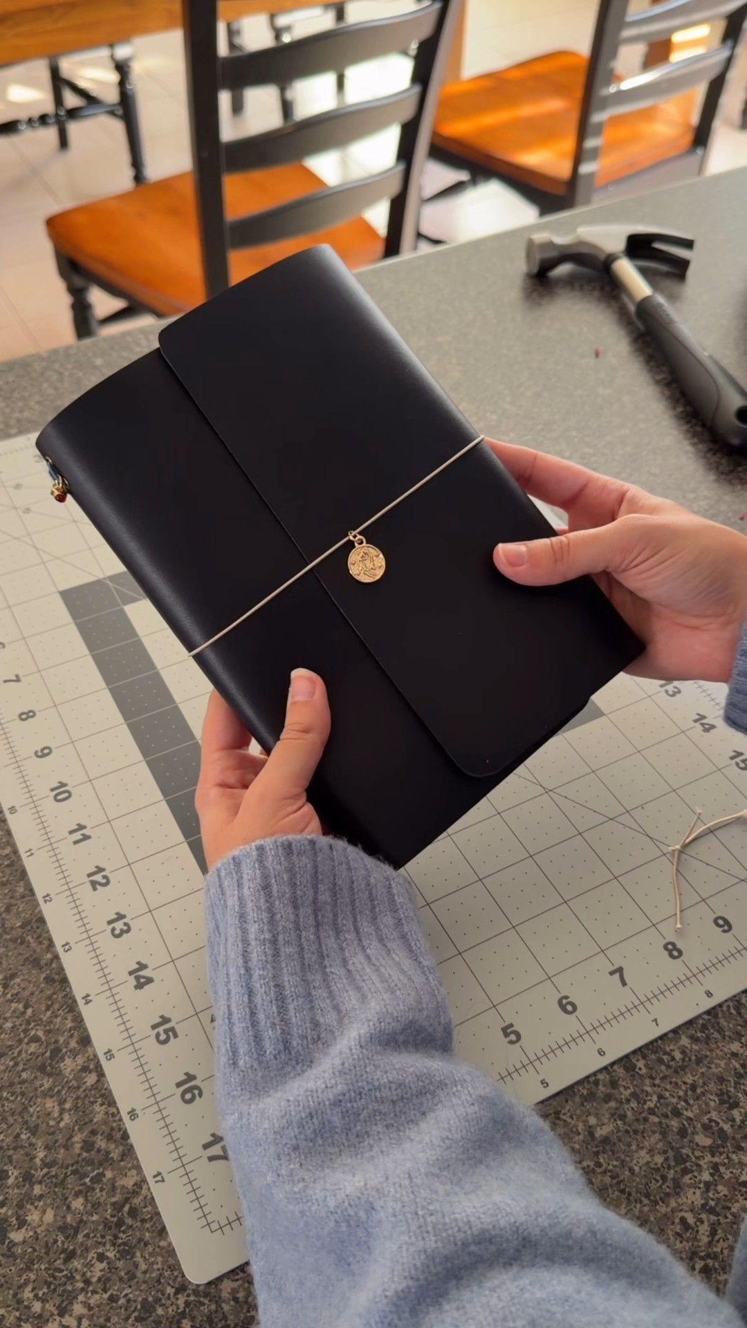 becoming a pro at making these beauties 🥹💕

this particular A5 journal is going to a special loved one — I love how I’m able to customize the look of each journal with different charms and elastic colours

I have a complete breakdown of the cost and supplies on my feed (there’s also an video on my YT channel dedicated to how I put this DIY leather journal together, start to finish)

would you ever want to try making your own leather journal?? 