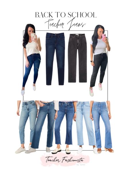 Teacher non-distressed jeans I love! Abercrombie is my go-to for jeans with Loft and American Eagle right behind them. I included my 2 favorites from my Old Navy try on too! *Ones that are starred have my fit and review! Just click the image to see.

#ltkunder50 #ltkfind • teacher outfit • teacher jeans • Abercrombie • American eagle • loft • jeans • denim • 

#LTKBacktoSchool #LTKunder100 #LTKsalealert