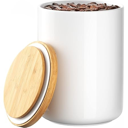 MilkyWay Food Storage Jar Strong Ceramic Storage Canisters with Airtight Seal Bamboo Lid Modern D... | Amazon (US)