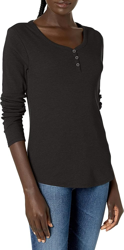 Dickies Women's Long-Sleeve 3-Button Henley Shirt | Amazon (US)