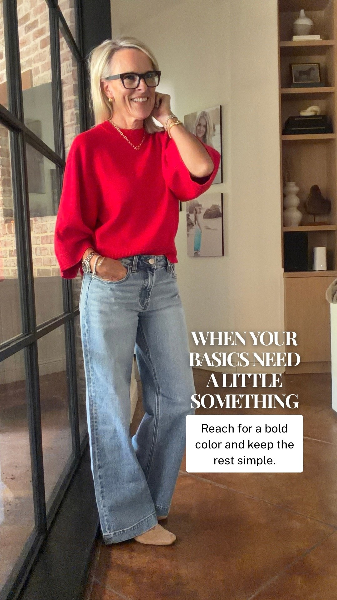 A little color, a great pair of jeans, and that’s pretty much my fall outfit formula. I love how this red sweater instantly makes a simple denim look feel pulled together without overthinking it. Paired with neutral flats and simple gold jewelry, it’s an easy everyday outfit I’ll reach for all season.

#LTKootd #LTKOver40