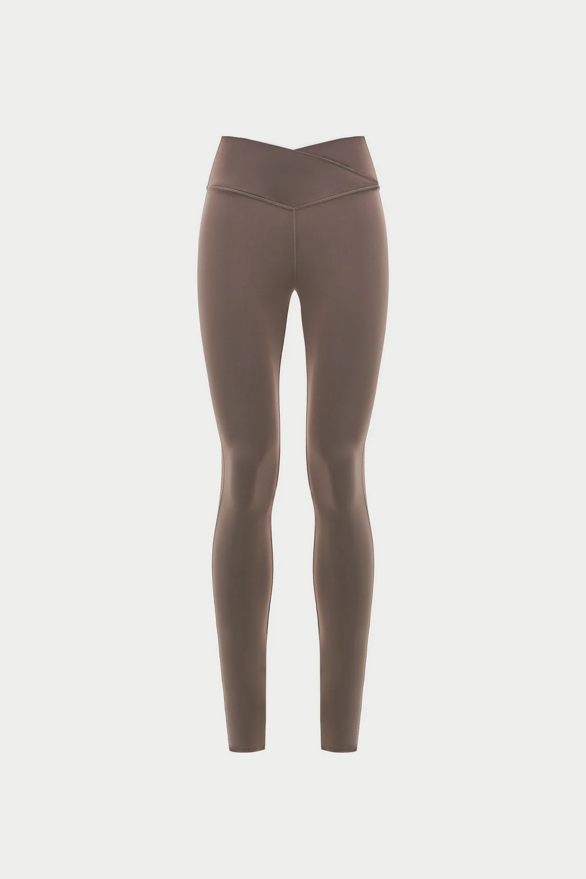 SCULPTING STRETCH ZIP HEM LEGGINGS - CHOCOLATE | The Couture Club