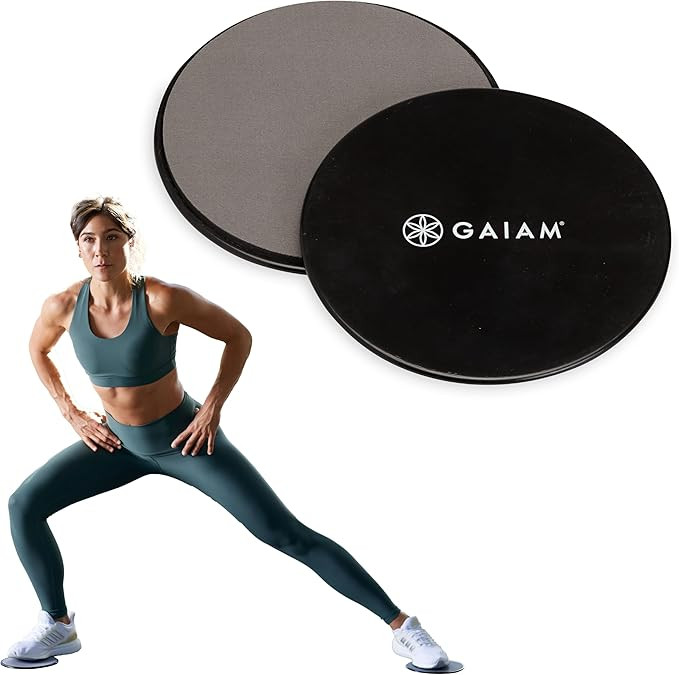 Gaiam Core Sliding Discs - Dual Sided Workout Sliders for Carpet & Hardwood Floor - Home Ab Pads ... | Amazon (US)