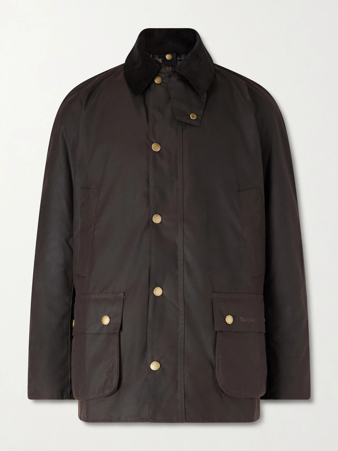 Barbour - Ashby Corduroy-Trimmed Waxed-Cotton Jacket - Men - Brown - XXL | Mr Porter (US & CA)