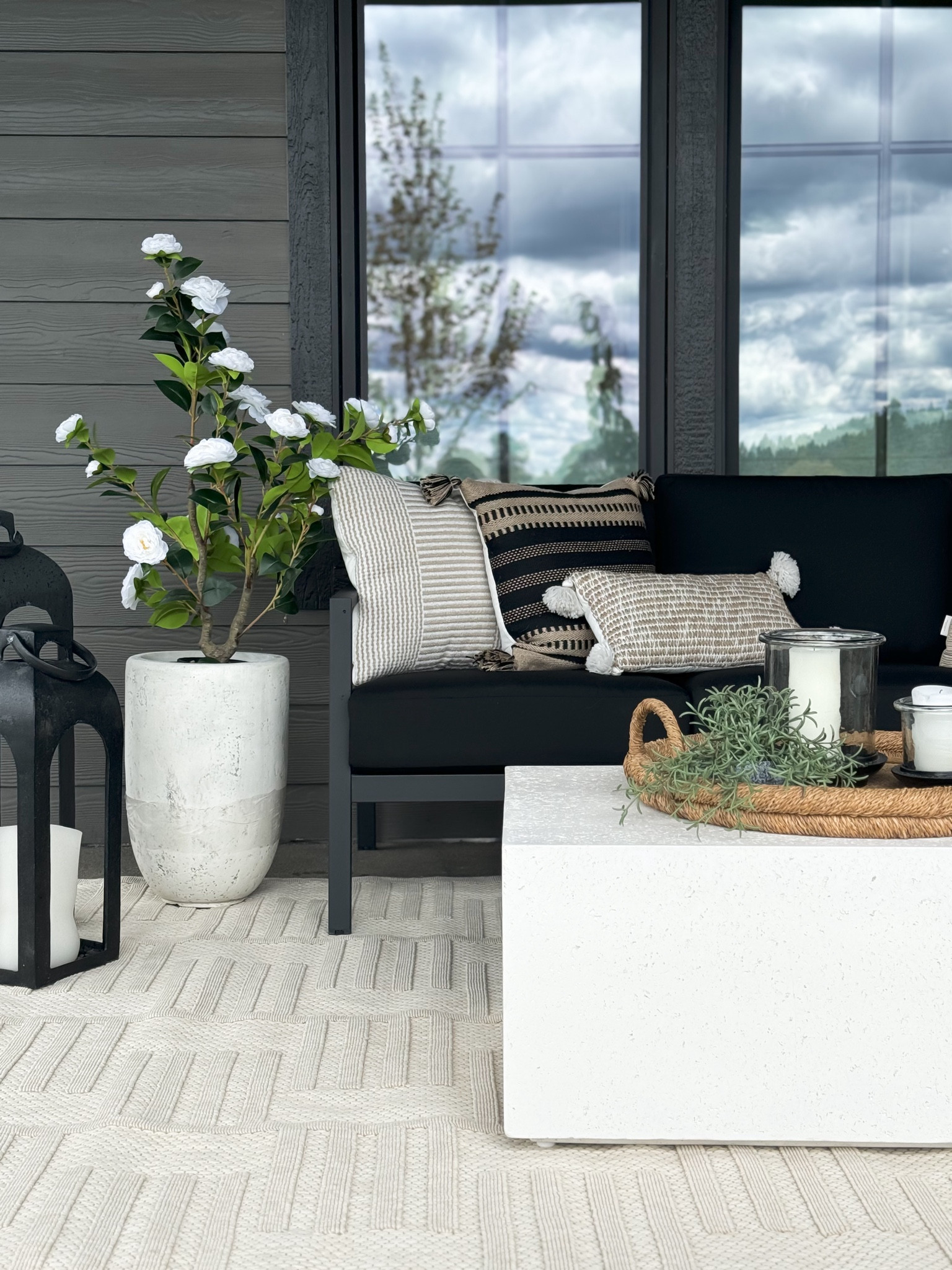 Loving this new patio refresh I did with @allmodern Nothing feels better than a new patio space for the season, and this new space will be my go to spot this summer! This couch and rug are priced so good right now too, they even have fast and free shipping! Modern meets neutral 👏🏻

#allmodernpartner #modernmadesimple 

#LTKSeasonal #LTKHome