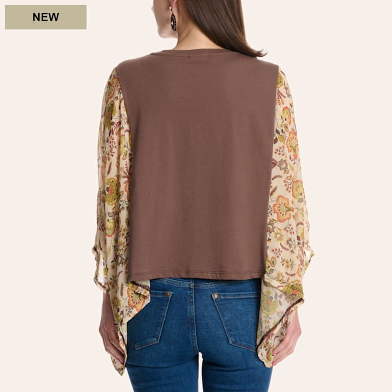 Zutter Women’s Brown Guitar Graphic Kimono Sleeve T-Shirt | Cavender's