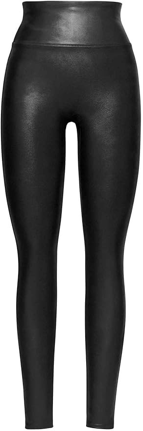 SPANX Faux Leather Leggings for Women Tummy Control | Amazon (US)