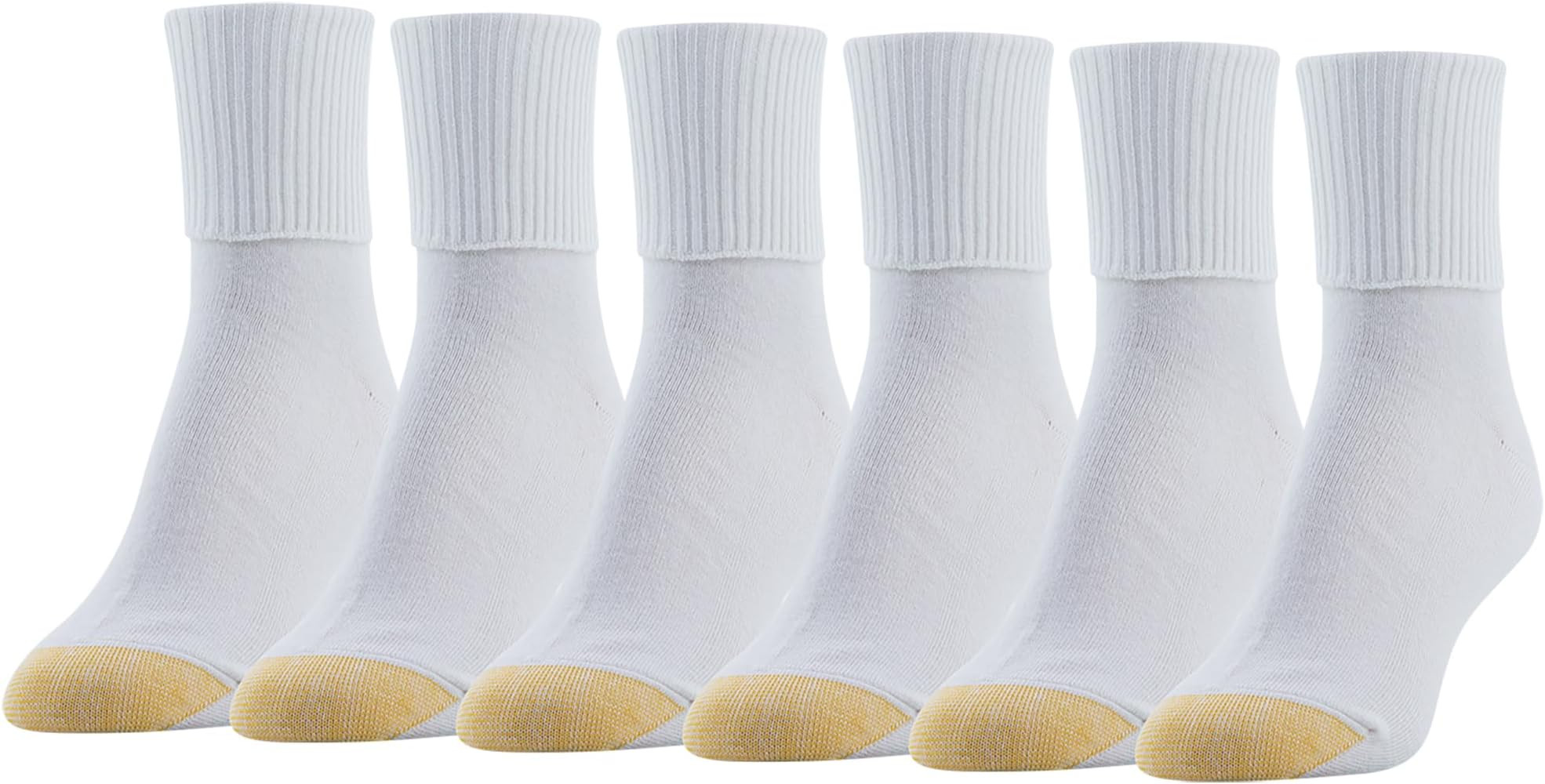GOLDTOE Women's Classic Turn Cuff Socks (Multipairs) | Amazon (US)