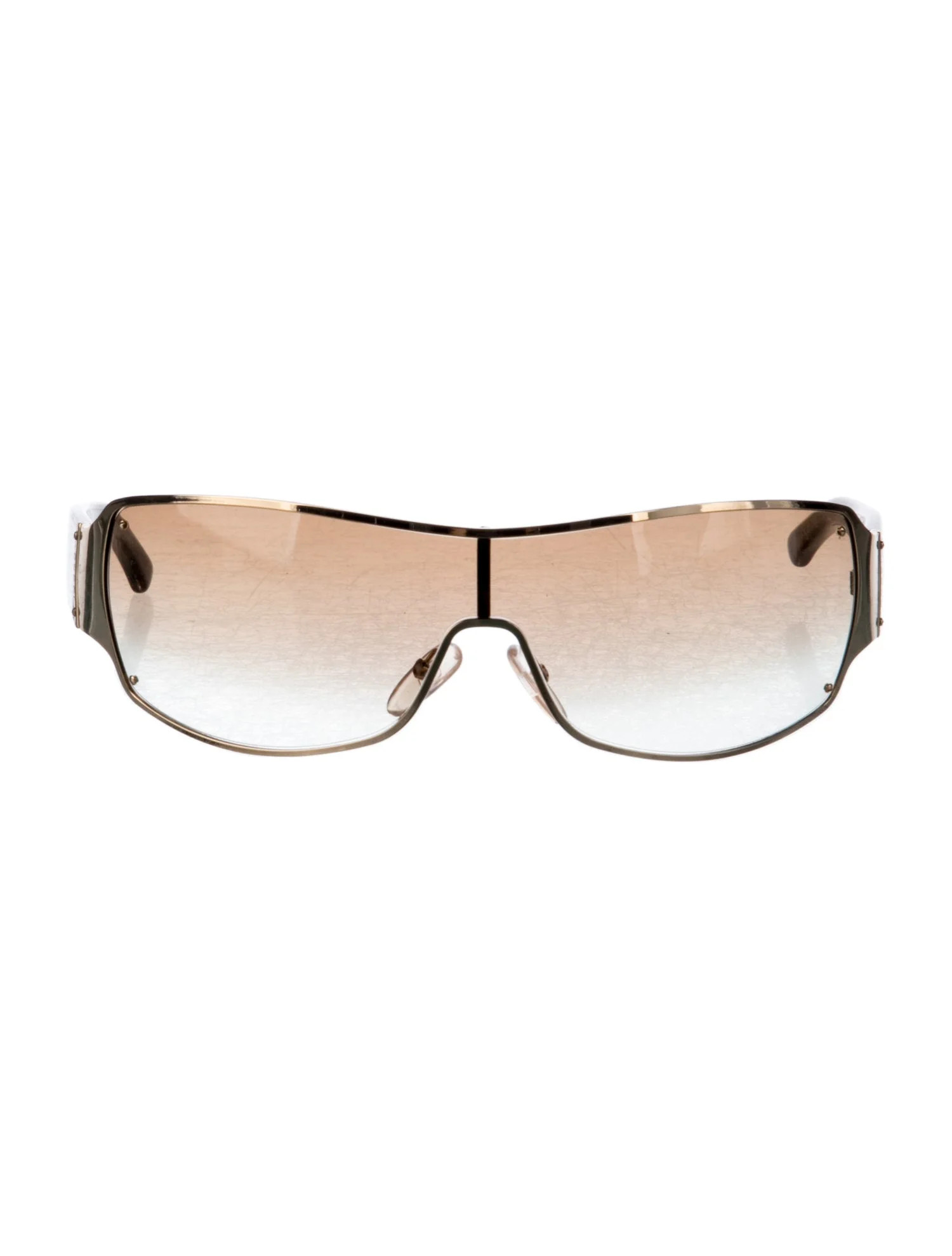 Gucci Shield Gradient Sunglasses - Brown Sunglasses, Accessories - GUC2037031 | The RealReal | The RealReal