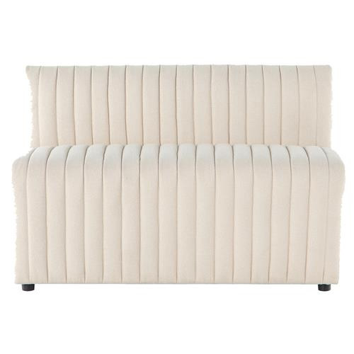 Leo Modern Classic Beige Performance Tufted Dining Bench | Kathy Kuo Home