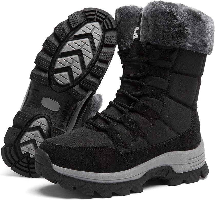 ziitop Womens Snow Boots, Women's Winter Boots, Fur Lined Warm Winter Boots, Lace up Warm Shoes, ... | Amazon (CA)