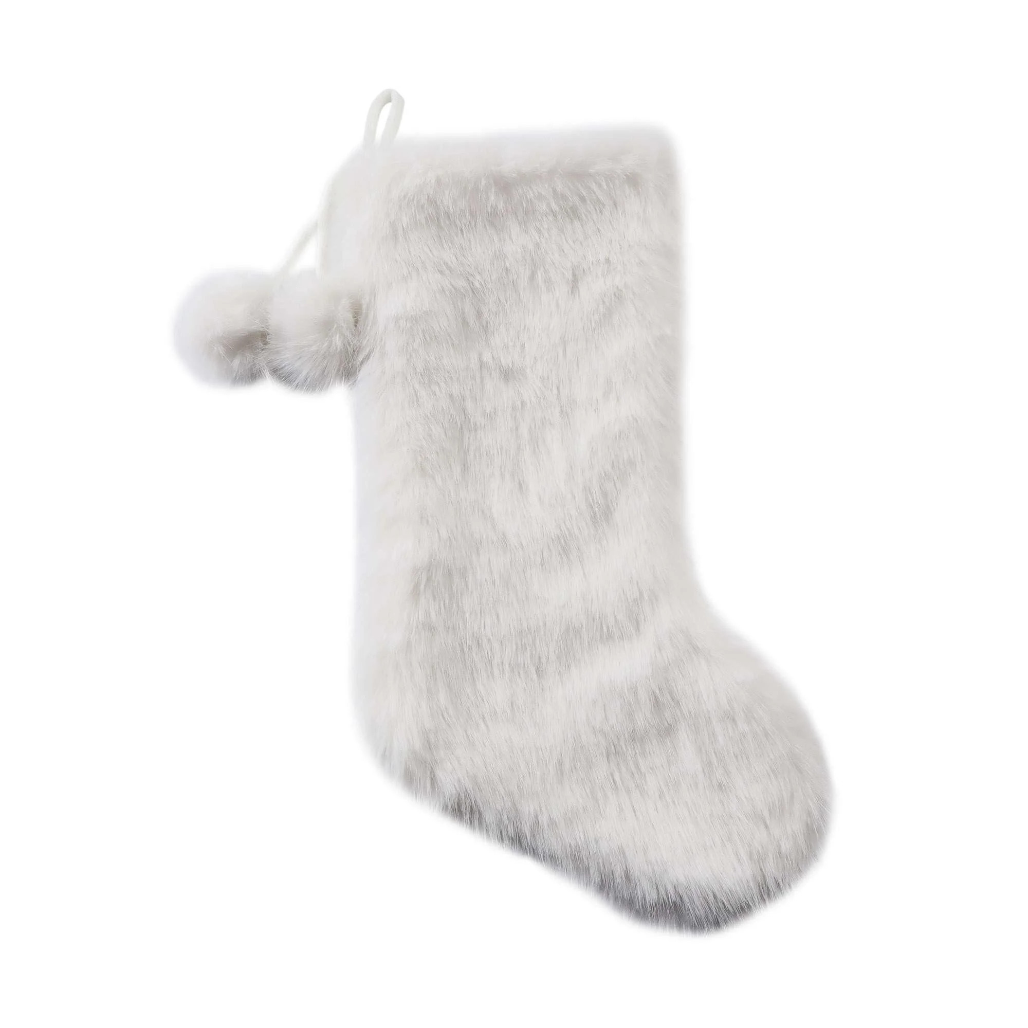 Holiday time White Fur Stocking,21 inch,white colour, Holiday Time Christmas Stocking,21 inches,w... | Walmart (CA)