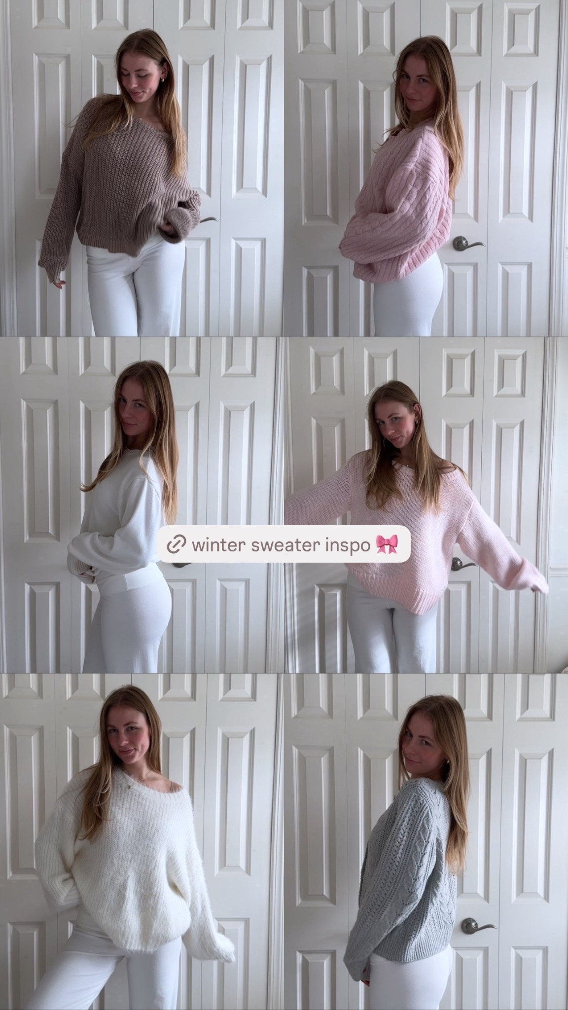 winter sweater favs 🌨️🎀

#winterinspo #decemberoutfit #decemberootd #winteroutfit #sweaterinspo #cleangirl 

#LTKSeasonal #LTKootd #LTKHoliday