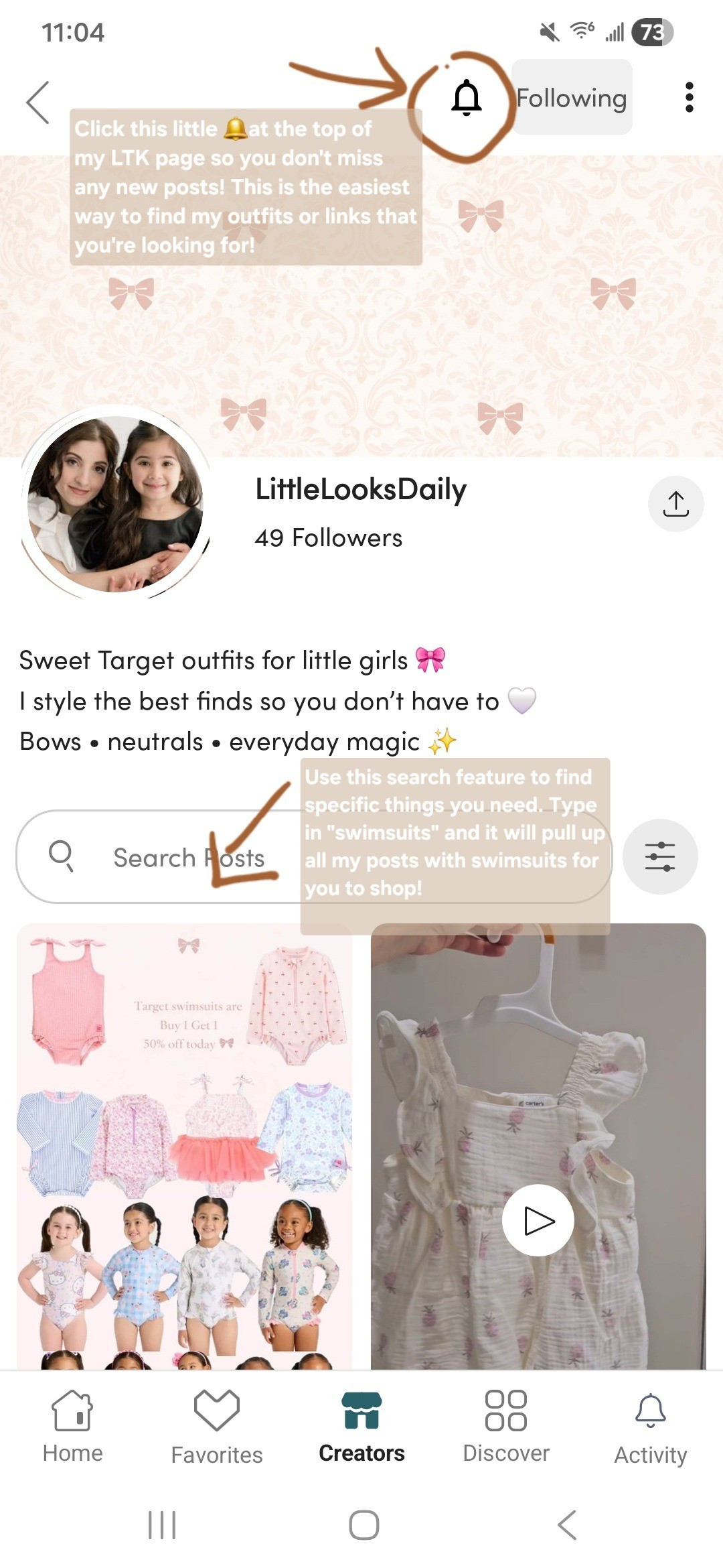 Click this little 🔔at the top of my LTK page so you don't miss any new posts! This is the easiest way to find my outfits or links that you're looking for! 

#LTKSeasonal #LTKmomlife