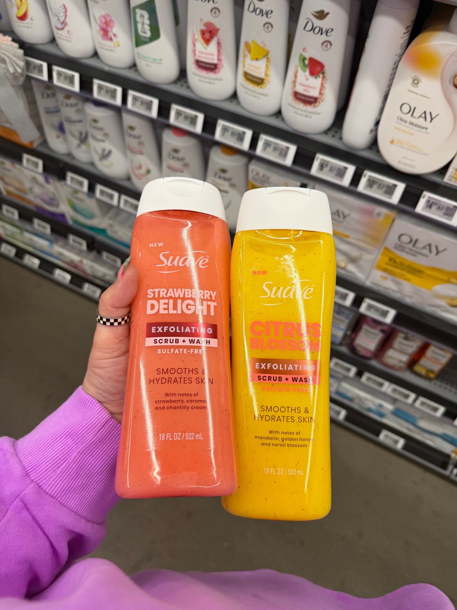 New $5 suave exfoliating body wash! The smells are so good 🤤