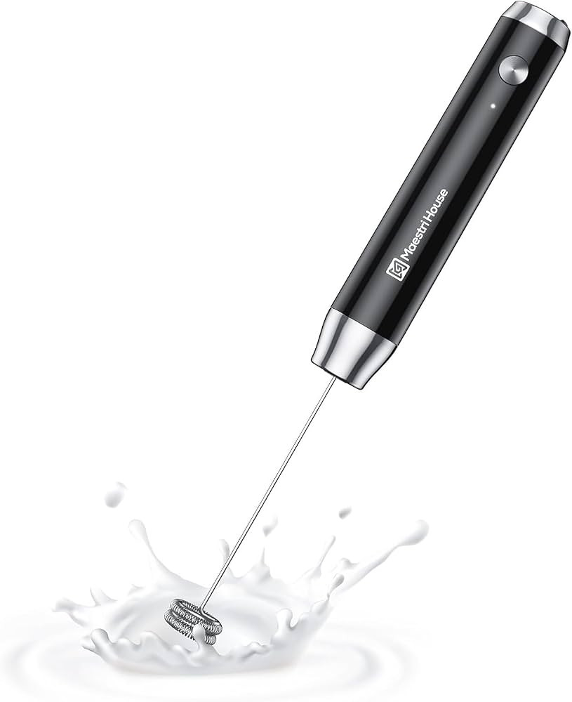 Maestri House Wiederaufladbarer Milchaufschäumer, Tragbarer Elektrischer Schaummacher aus Edelst... | Amazon (DE)