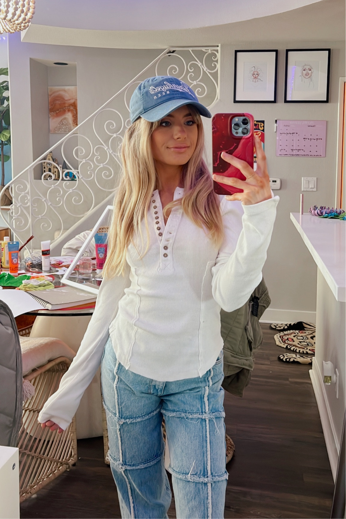 Such a fun cute comfy look! This shirt is perfect comfort and fit. Perfect for layering too! The Jeans are revice. Also tagged multiple options for a similar rug to mine! Best purchase ever has been that rug 

#LTKstyletip #LTKhome #LTKsalealert