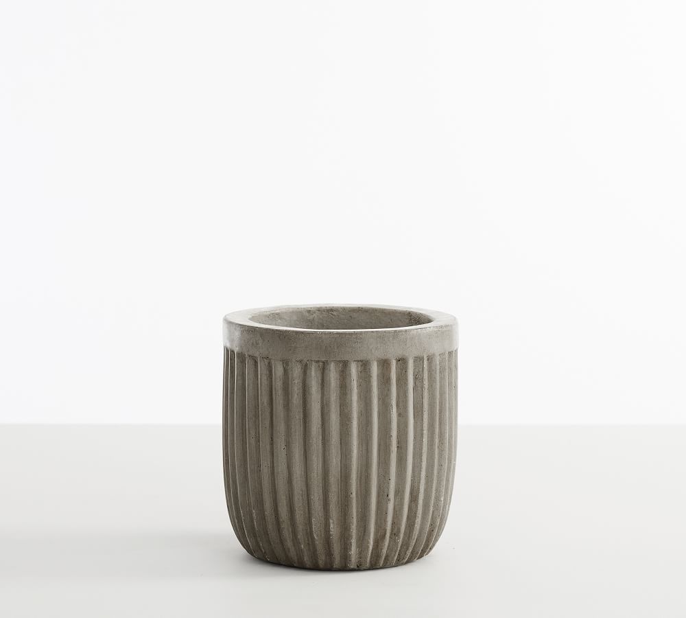 Concrete Fluted Planters | Pottery Barn (US)