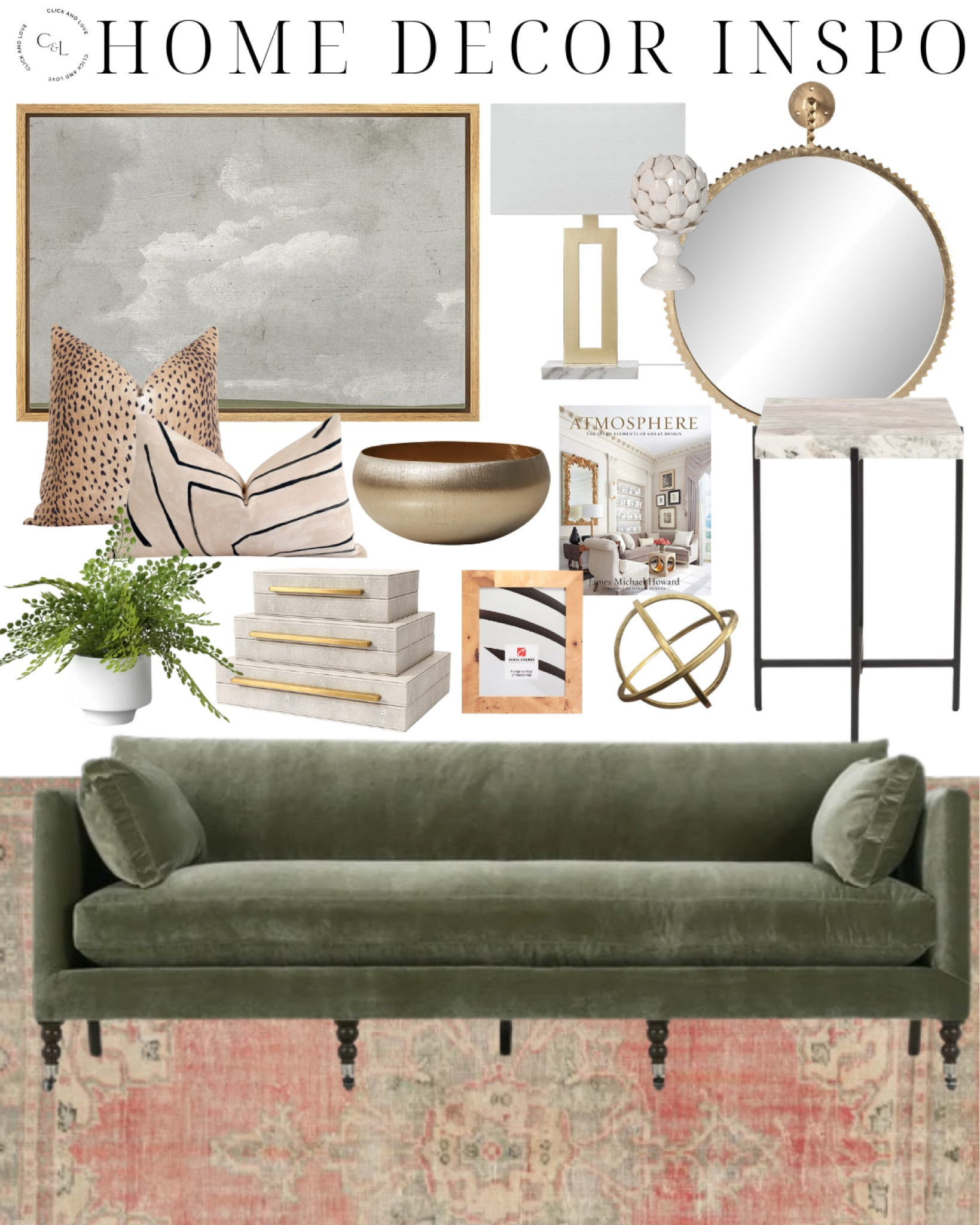 Living room home decor inspo! 

Brass mirror, sofa, velvet, pillow covers, brass bowl, lamp, coffee table book, bookcase decor, bookshelf decor, fake greenery, fake plant, framed art, cloud art, round mirror, classic home, traditional home, neutral home, marble side table, oriental rug, living room decor, bedroom decor, sitting room decor

#LTKsalealert #LTKunder100 #LTKhome