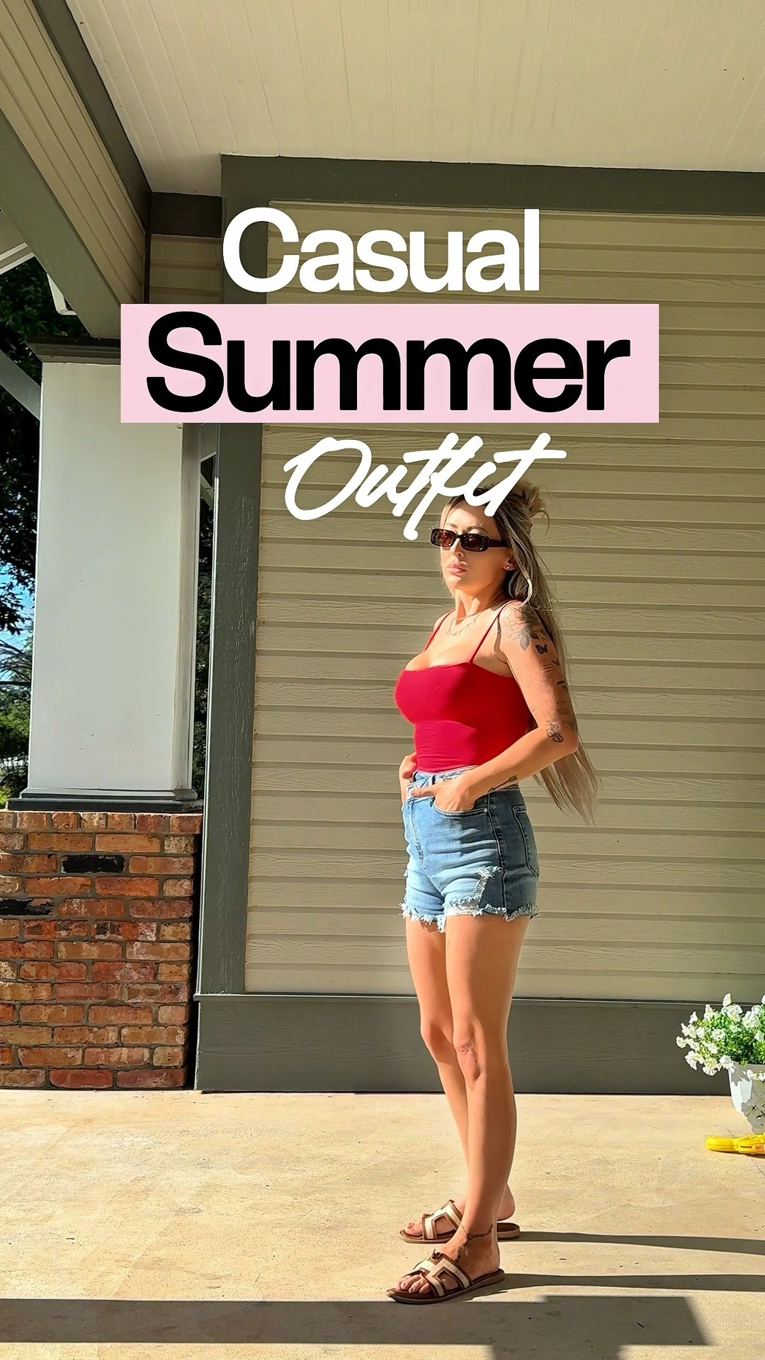 Casual Summer Outfit | This Tank Top feels like a cloud ☁️✨
I get so many compliments on these shorts when I wear them. The asymmetrical waist is an attention grabber for sure👏🏼👏🏼
It’s UNIQUE 😍
The neutral sandals are a must beware you can pair them with any outfit. 

#casual #sandals

#LTKootd #LTKSeasonal #LTKgrwm