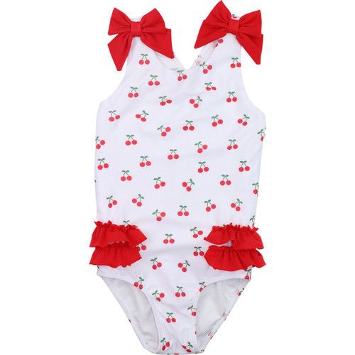 Red Cherry Lycra Swimsuit | Cecil and Lou