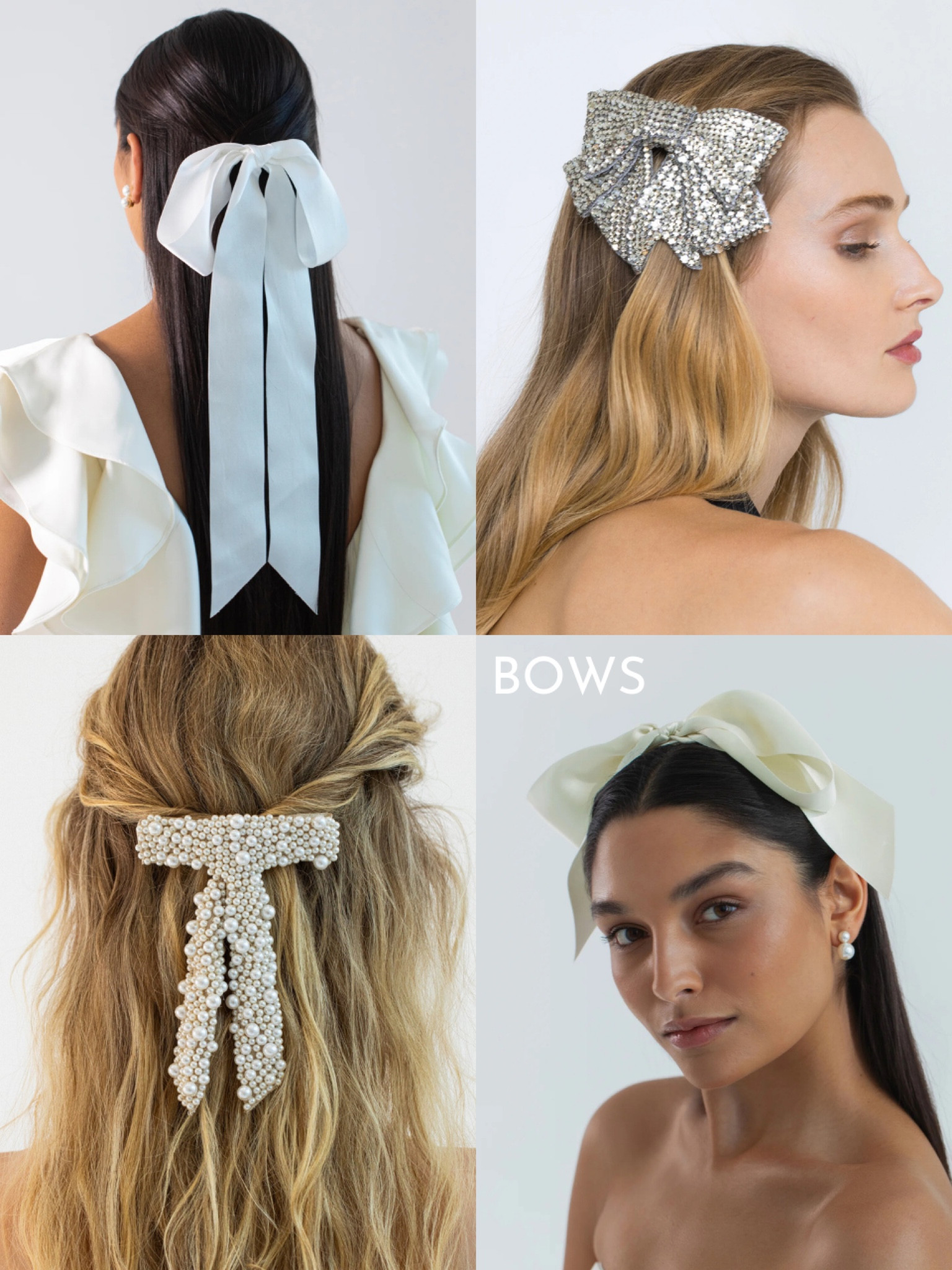Bridal hair accessories: bows 