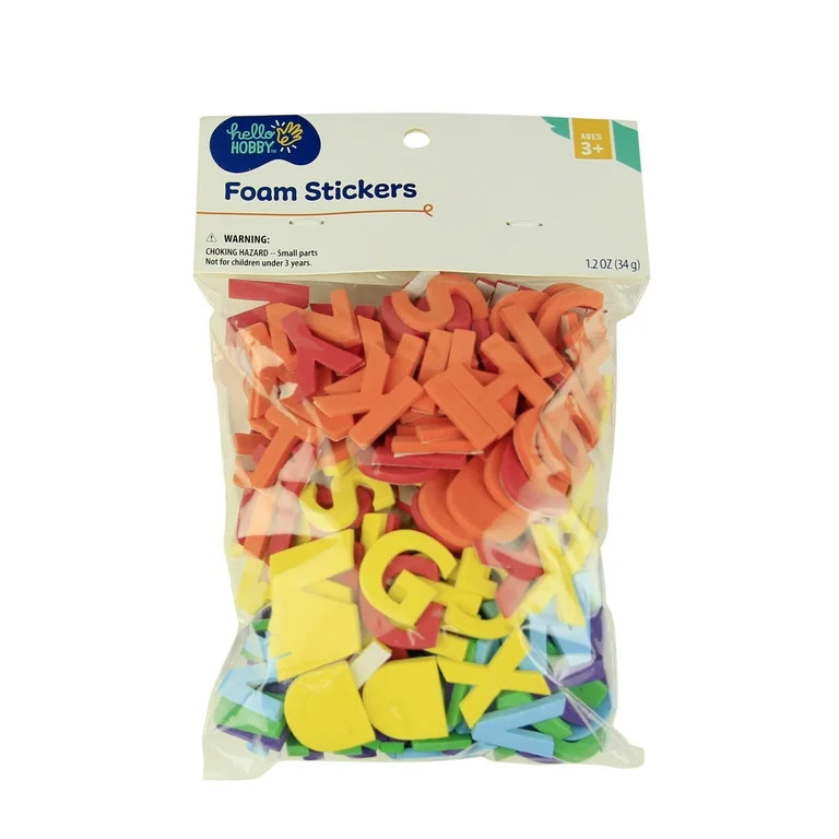 Hello Hobby Multicolor Foam Alphabet Letter Stickers - Die-Cut Dies | Walmart (US)