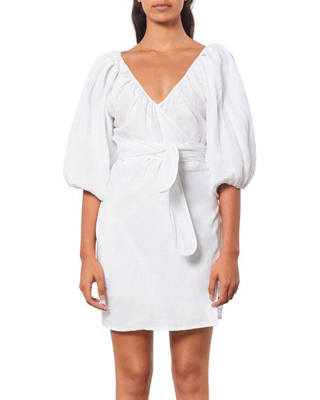 Mara Hoffman Coletta Mini Coverup Wrap Dress | Neiman Marcus