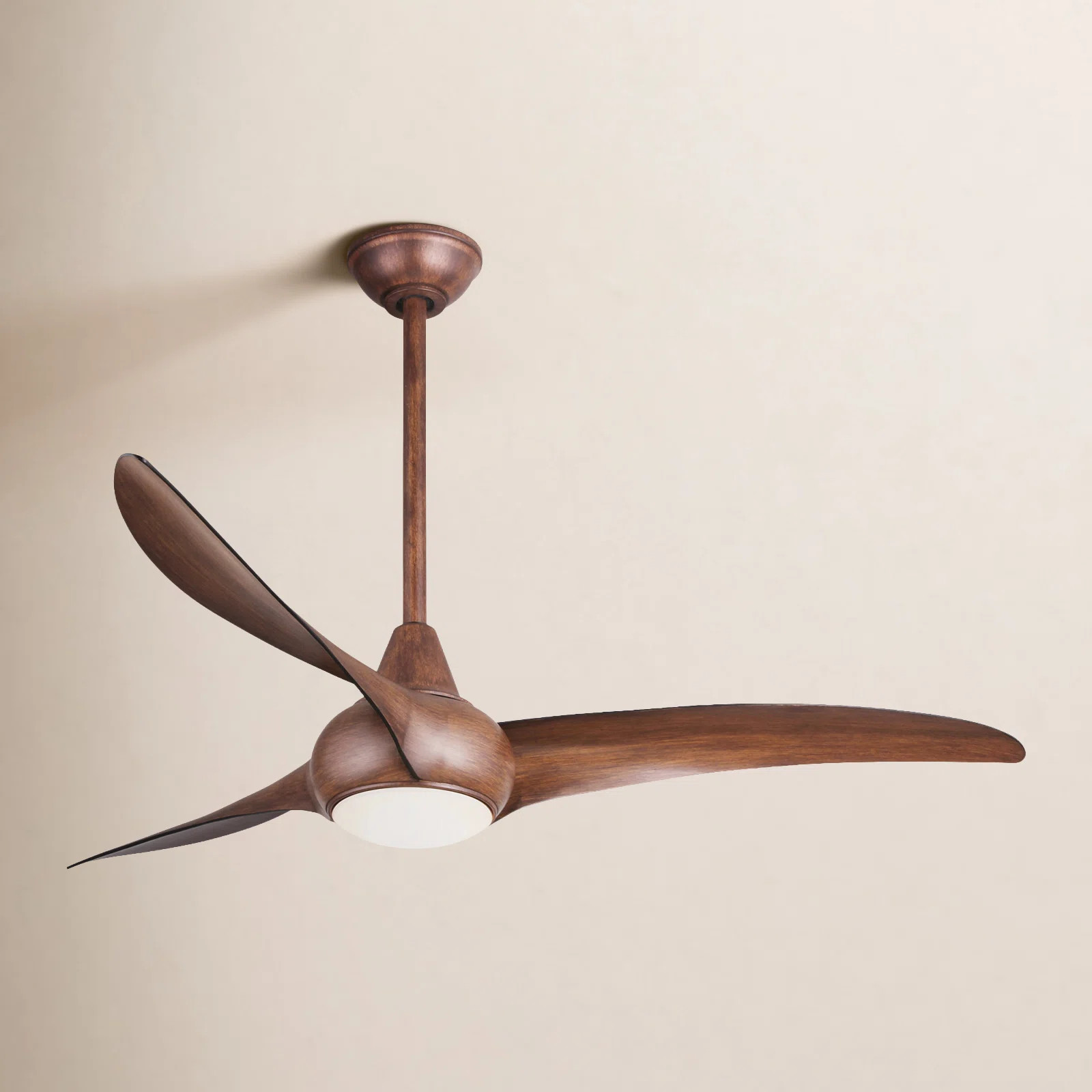 52" Wave 3 - Blade LED Propeller Ceiling Fan with Remote Control and Light Kit Included | Birch Lane
