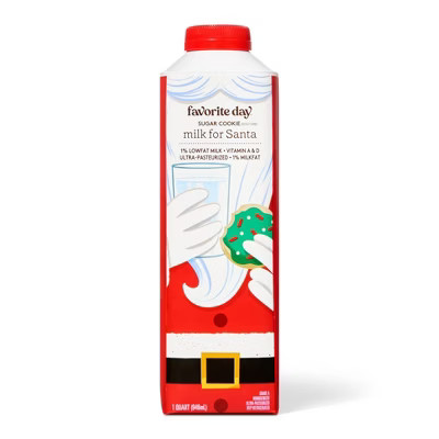 Sugar Cookie Flavored 1% Milk for Santa - 1qt - Favorite Day™ | Target