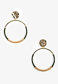 Olive Wrapped Hoop Earrings | Maurices