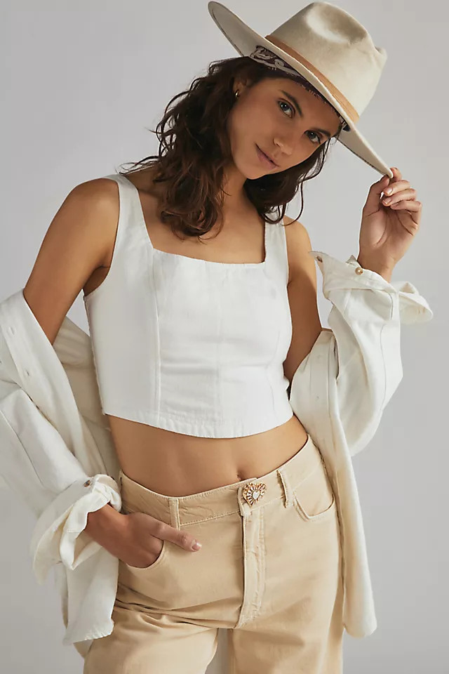 Pilcro Corset Tank | Anthropologie (US)