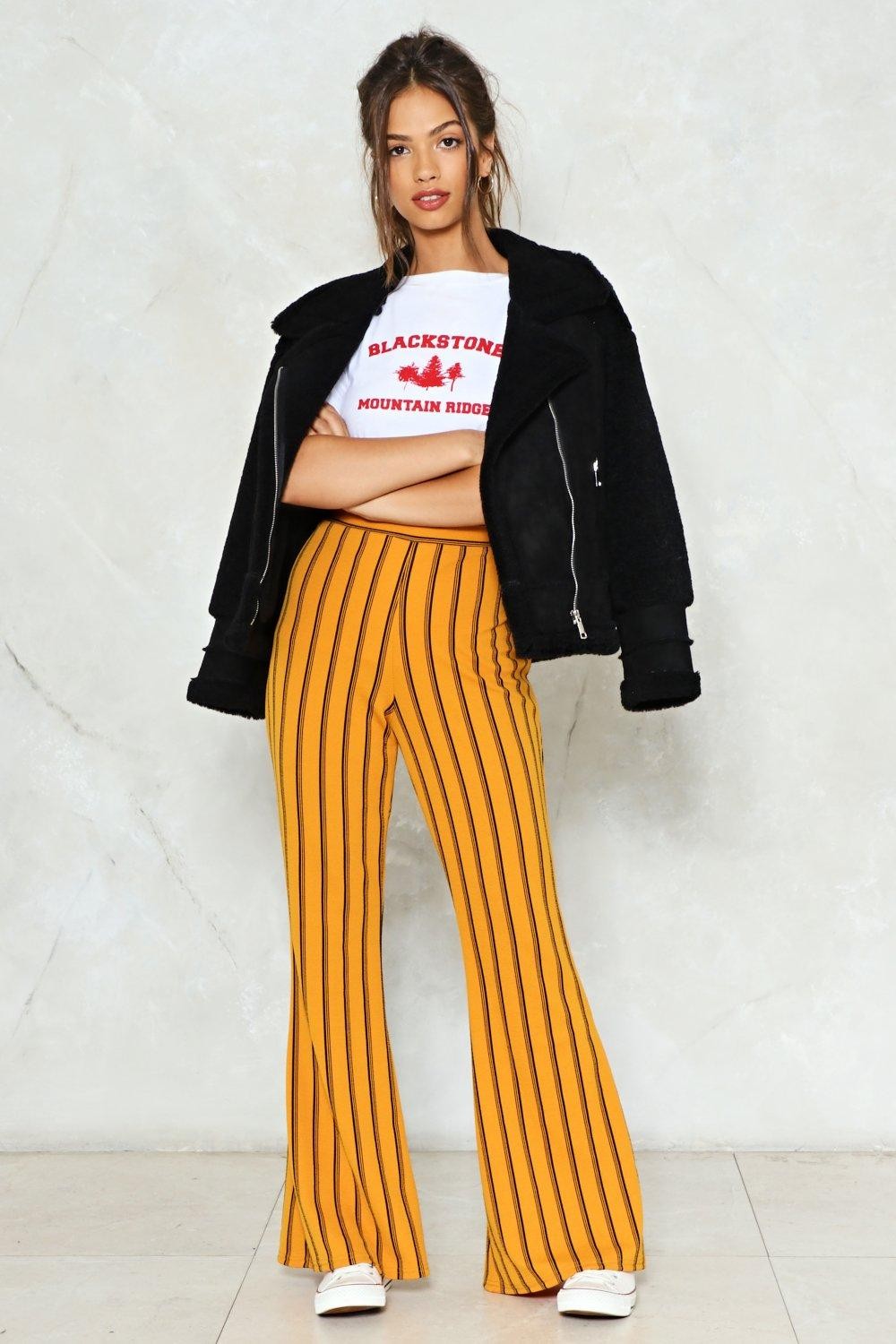 Reverting to Stripe Flare Pants | NastyGal (UK, IE)