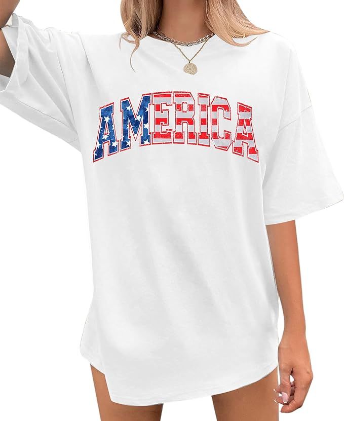 American Flag Shirts for Women: Patriotic Shirts for Women 4th of July Shirts Independence Day Gi... | Amazon (US)