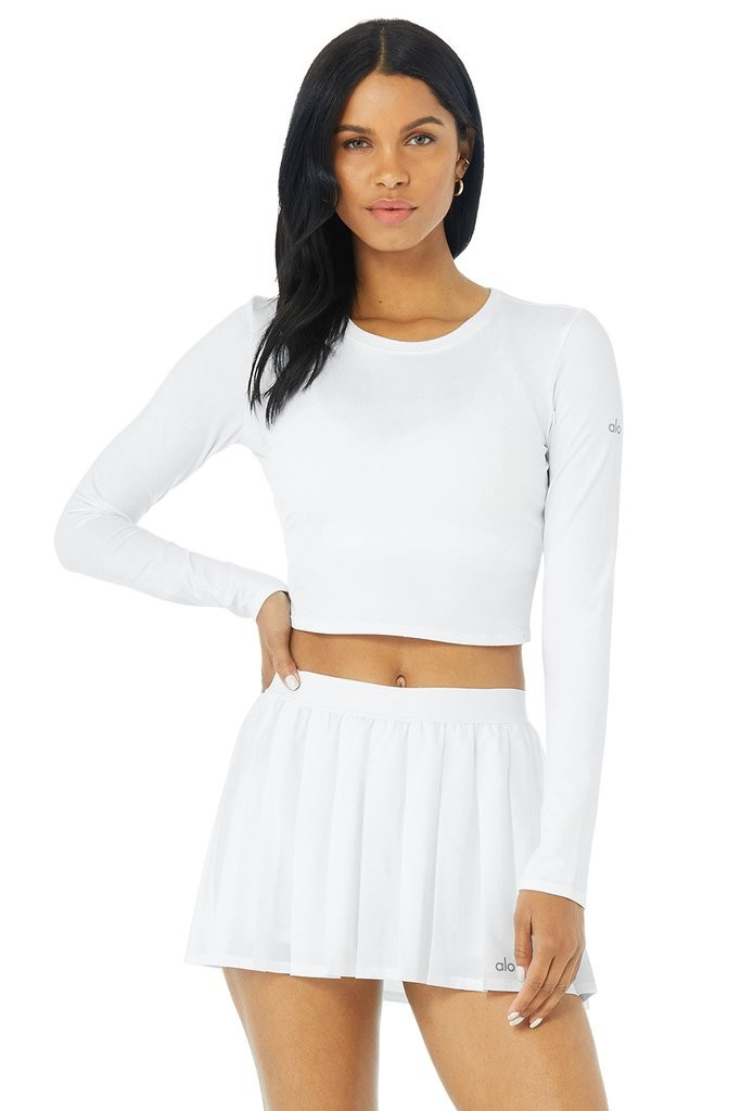Alosoft Crop Finesse Long Sleeve | Alo Yoga (US)
