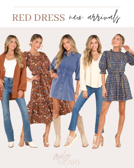 New Fall arrivals from Red Dress Boutique 

Fall dress 
Denim 
Cardigan 

#LTKSeasonal #LTKstyletip #LTKfindsunder100