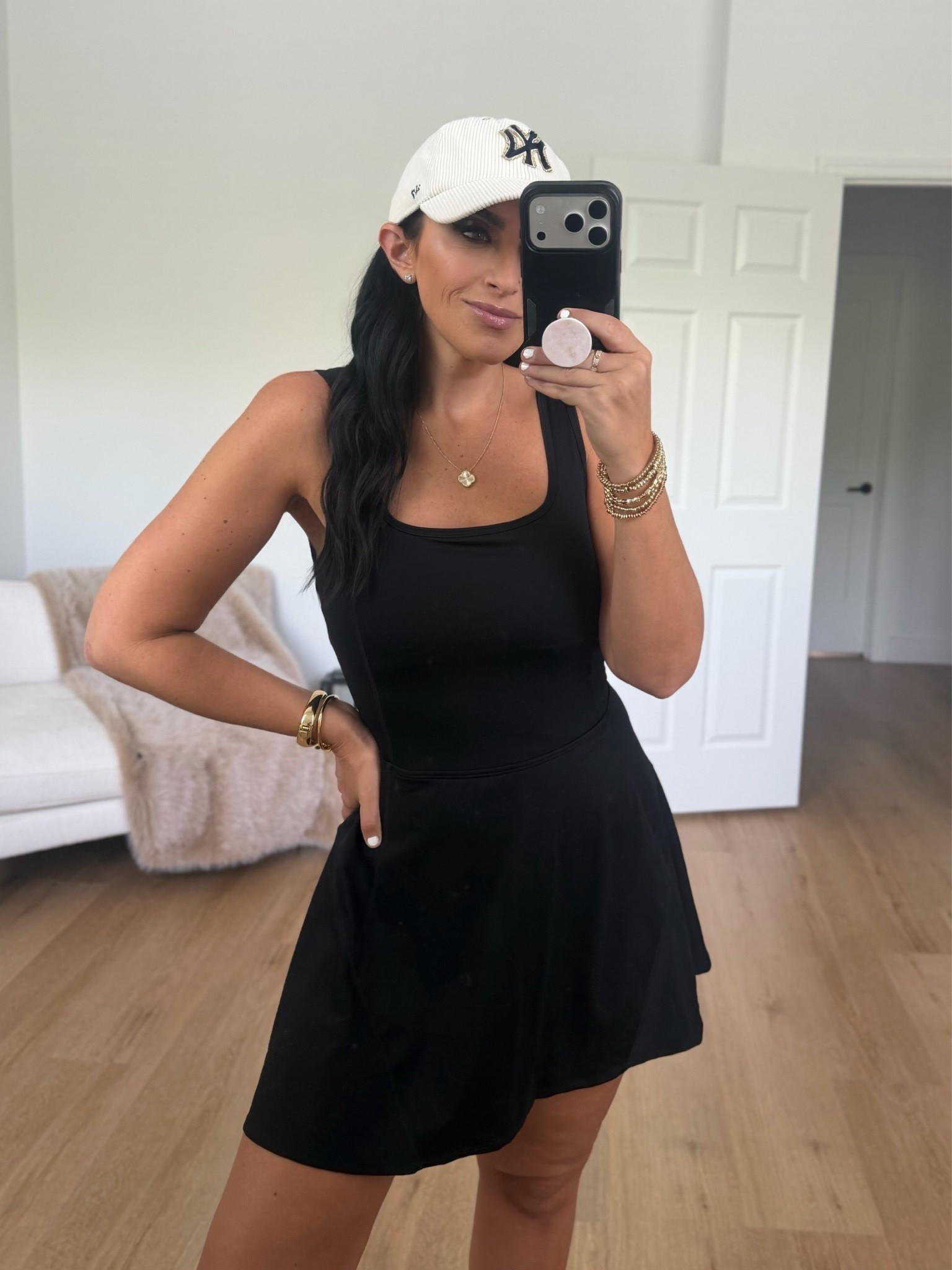 Bodycon Sleeveless Romper Skort wearing size small