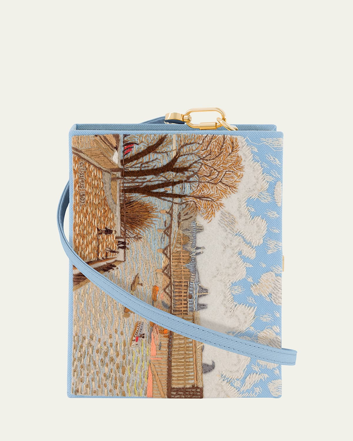 The Louvre from the Pont Neuf Book Clutch Bag | Bergdorf Goodman