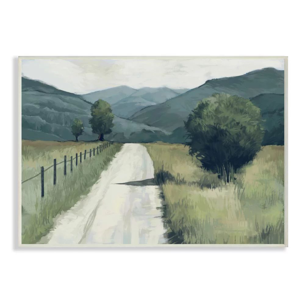 Stupell Industries Farmland Fields Green Blue Landscape Painting Wall Plaque by Ziwei Li | Walmart (US)