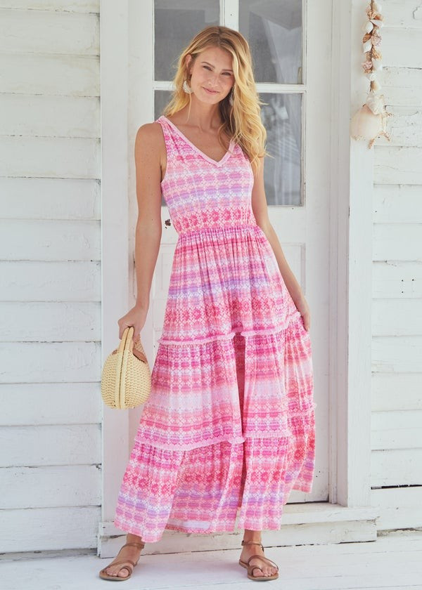 Napa Sleeveless Tiered Maxi Dress | Cabana Life