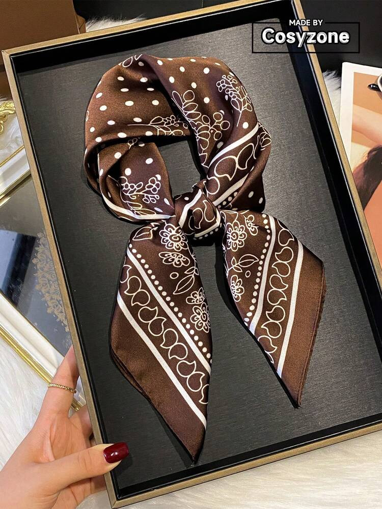 1pc Bohemian Style Paisley Print 70cm Square Scarf, Suitable For Casual And Fashionable Street Outings As Bandana, Headband, Headwrap, Outdoor Windproof And Sun-Protective Shawl To Accessorize Your Look For Dress | SHEIN