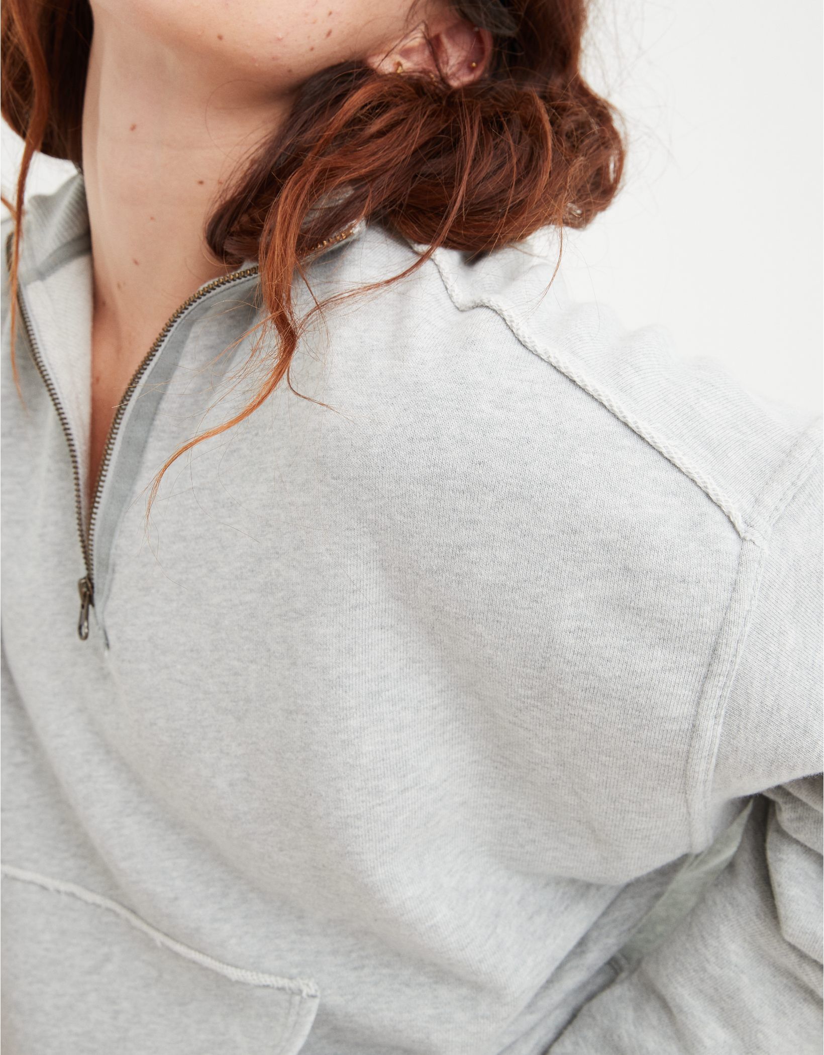 Aerie Everyday Seaming Quarter Zip Sweatshirt | American Eagle Outfitters (US & CA)