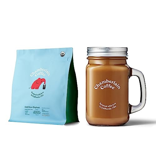 Chamberlain Coffee Cold Brew & Mason Jar Bundle - Includes XL Cold Brew Coffee Packs and a 16 Oz Mason Jar for Cold Brew, Iced Coffee & Matcha | Amazon (US)