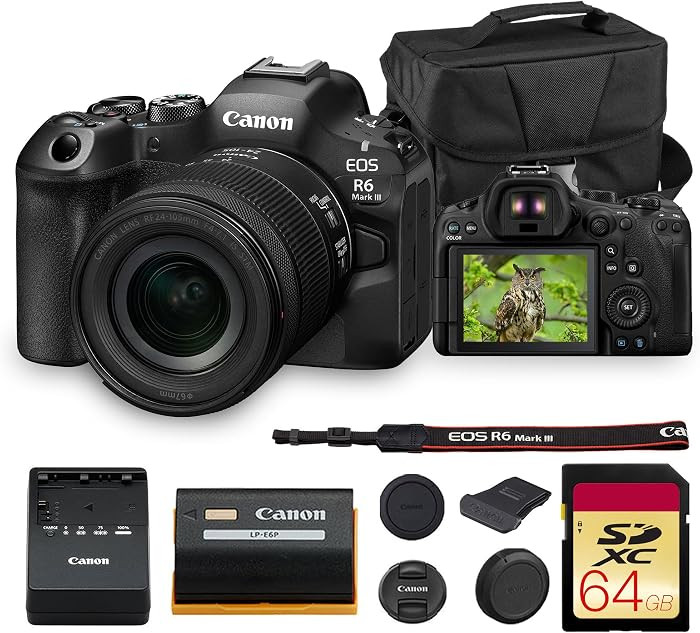 Canon EOS R6 Mark III Mirrorless Camera with 24-105mm Lens Bundle     For Travel, Events & Creato... | Amazon (US)