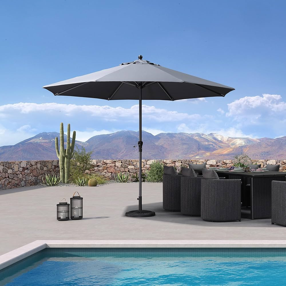 PURPLE LEAF 11' Round Patio Umbrella Outdoor Table Umbrella Aluminum Frame Market Umbrella Sun Um... | Amazon (US)