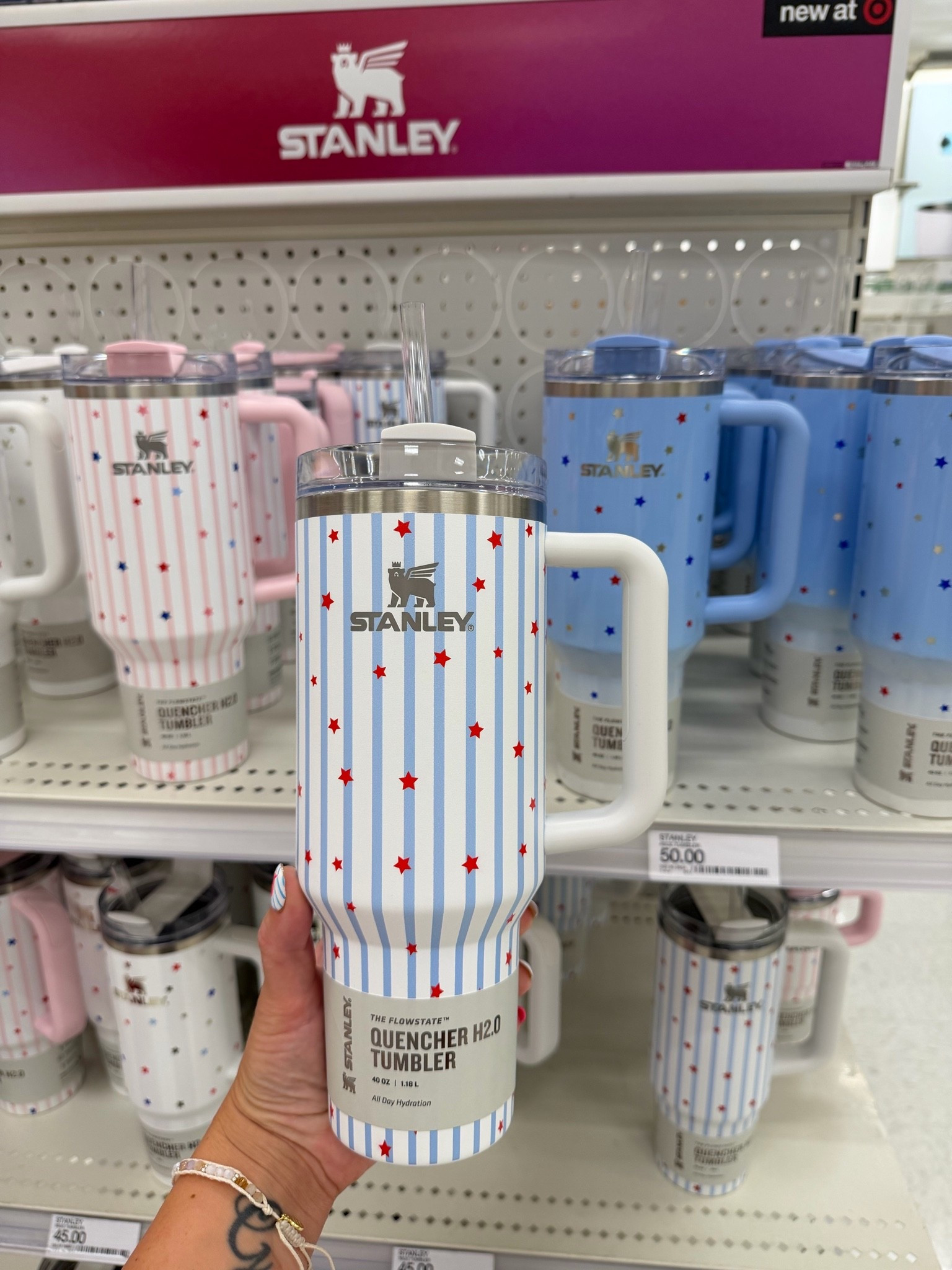 How beautiful is this Stanley?! Stanley 30 oz Stainless Steel H2.0 FlowState Quencher Tumbler Pink Starry Stripes

#LTKSeasonal #LTKHome #LTKfoodie