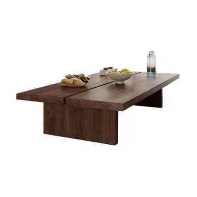 Nut-brown Solid Wood Rectangular Coffee Table | Wayfair North America